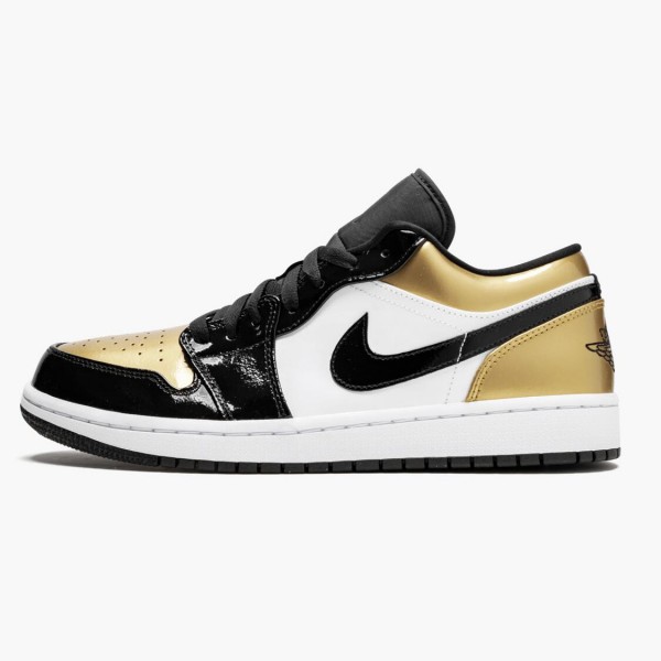 Damen/Herren Air Jordan 1 Low Gold Toe CQ9447-700 Turnschuhe