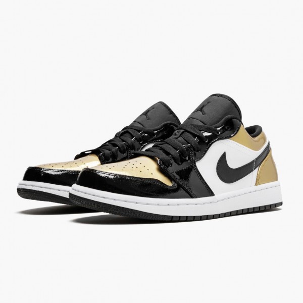 Damen/Herren Air Jordan 1 Low Gold Toe CQ9447-700 Turnschuhe