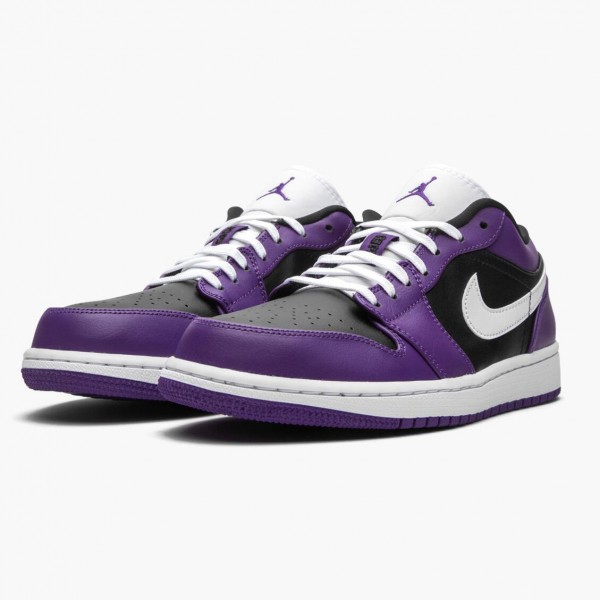 Damen/Herren Air Jordan 1 Retro Low Court Lila 553558-501 Turnschuhe