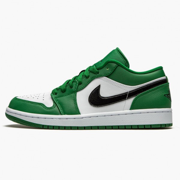 Damen/Herren Air Jordan 1 Retro Low Pine Grün 553558-301 Turnschuhe