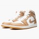 Damen/Herren Air Jordan 1 Mid Tan Gum 554724-271 Turnschuhe