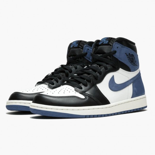 Damen/Herren Air Jordan 1 Retro High Blau Moon 555088-115 Turnschuhe