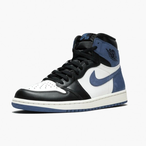 Damen/Herren Air Jordan 1 Retro High Blau Moon 555088-115 Turnschuhe