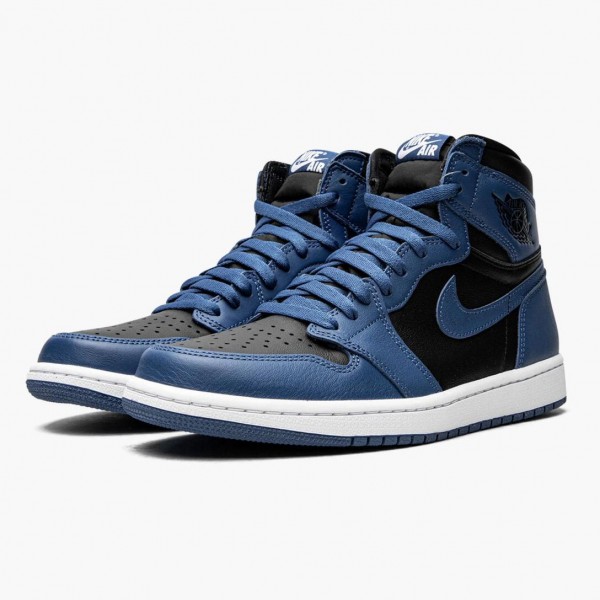 Damen/Herren Air Jordan 1 Retro High OG Dark Marina Blau 555088-404 Turnschuhe