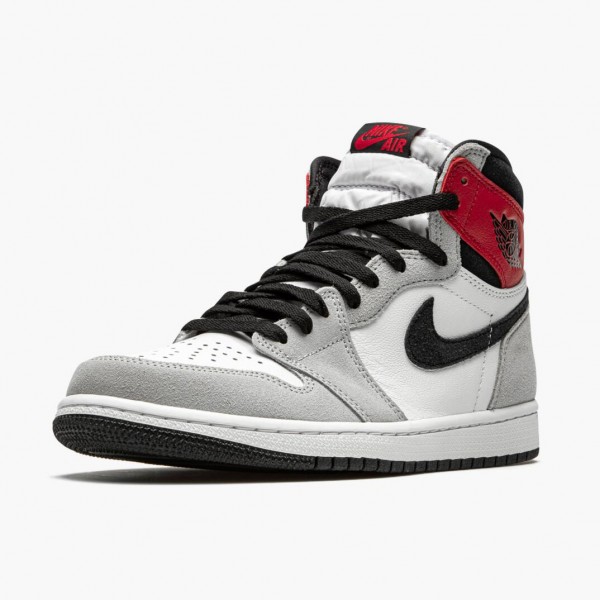 Damen/Herren Air Jordan 1 Retro High OG Light Smoke Grey 555088-126 Turnschuhe