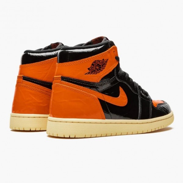 Herren Air Jordan 1 Retro Shattered Backboard SchwarzPale Vanilla Starfish 555088-028 Turnschuhe