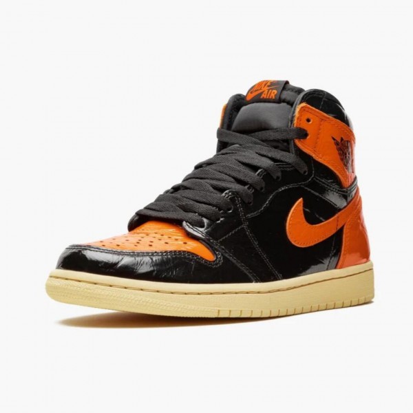 Herren Air Jordan 1 Retro Shattered Backboard SchwarzPale Vanilla Starfish 555088-028 Turnschuhe