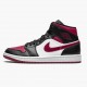 Herren Air Jordan 1 Mid Bred Toe 554724-066 Turnschuhe