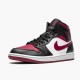 Herren Air Jordan 1 Mid Bred Toe 554724-066 Turnschuhe