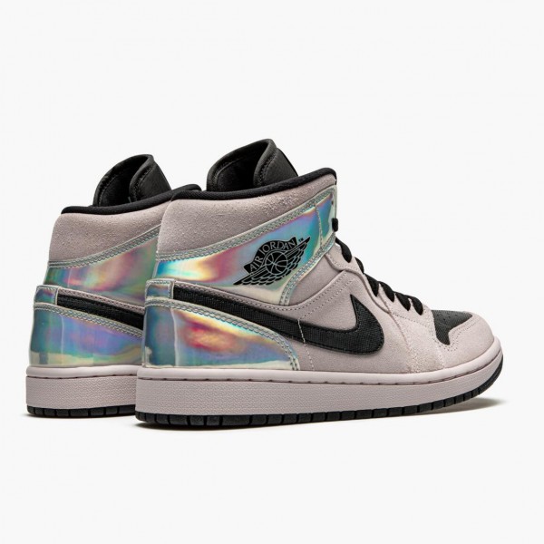 Damen/Herren Air Jordan 1 Mid Dirty Powder Iridescent Barely BQ6472-602 Turnschuhe