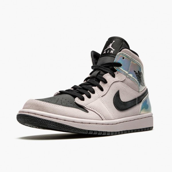 Damen/Herren Air Jordan 1 Mid Dirty Powder Iridescent Barely BQ6472-602 Turnschuhe