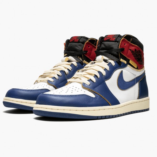 Herren Air Jordan 1 Retro High Union Los Angeles Storm Blau BV1300-146 Turnschuhe