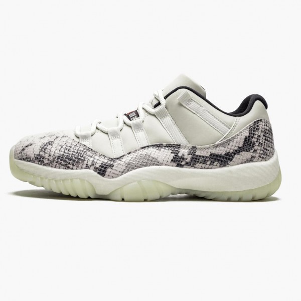 Damen/Herren Air Jordan 11 Retro Low Snake Light Bone CD6846-002 Turnschuhe