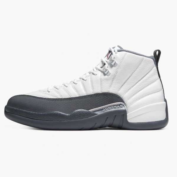 Herren Air Jordan 12 Retro Weiß Dark Grey 130690-160 Turnschuhe