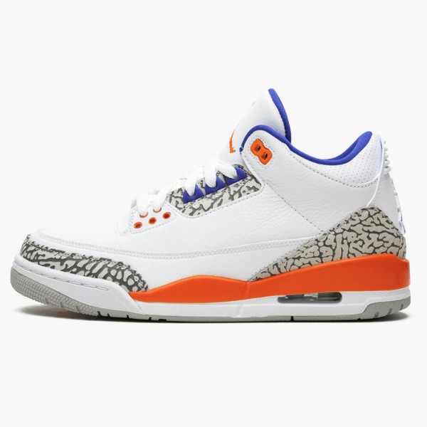 Damen/Herren Air Jordan 3 Retro Knicks 136064-148 Turnschuhe