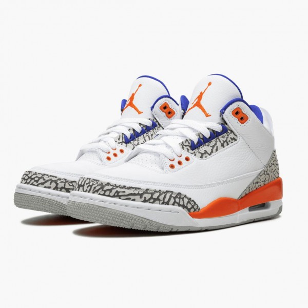 Damen/Herren Air Jordan 3 Retro Knicks 136064-148 Turnschuhe