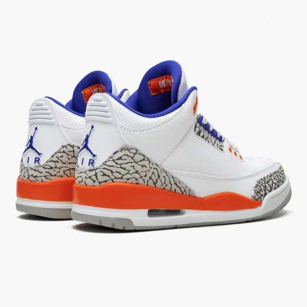 Damen/Herren Air Jordan 3 Retro Knicks 136064-148 Turnschuhe