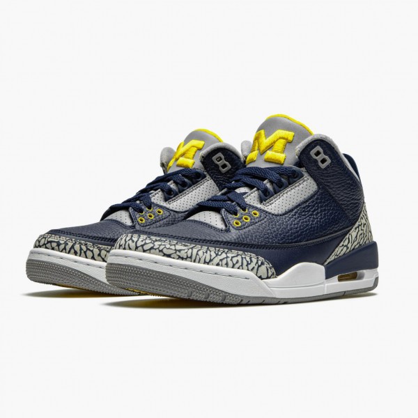 Herren Air Jordan 3 Retro Michigan AJ3-820064 Turnschuhe