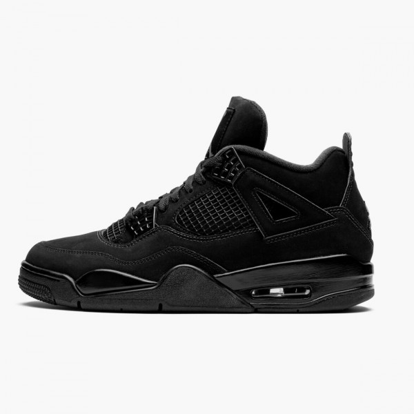 Damen/Herren Air Jordan 4 Retro Schwarz Cat CU1110-010 Turnschuhe