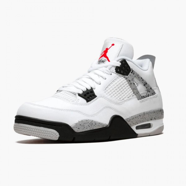 Herren Air Jordan 4 Retro OG Weiß Cement 840606-192 Turnschuhe