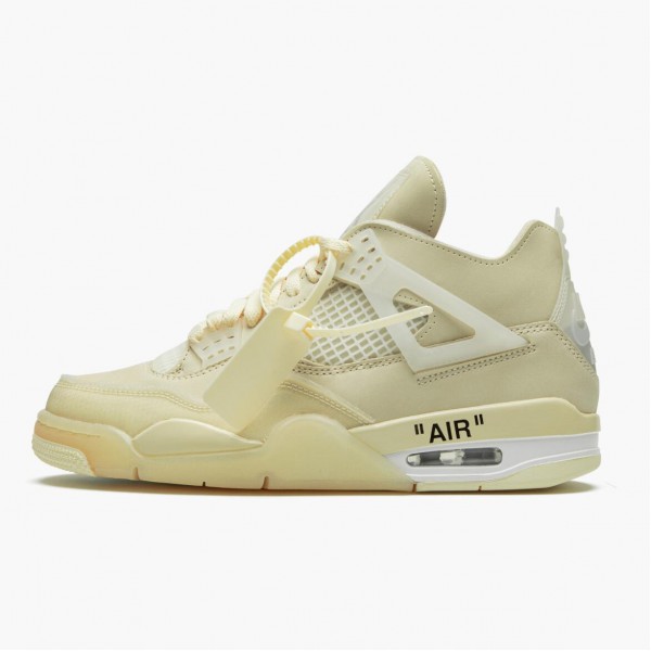 Damen/Herren Air Jordan 4 Retro Off-Weiß Sail CV9388-100 Turnschuhe