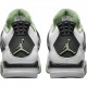 Herren Air Jordan 4 Retro Weiß Oil Grün Dark Ash AQ9129-103 Turnschuhe