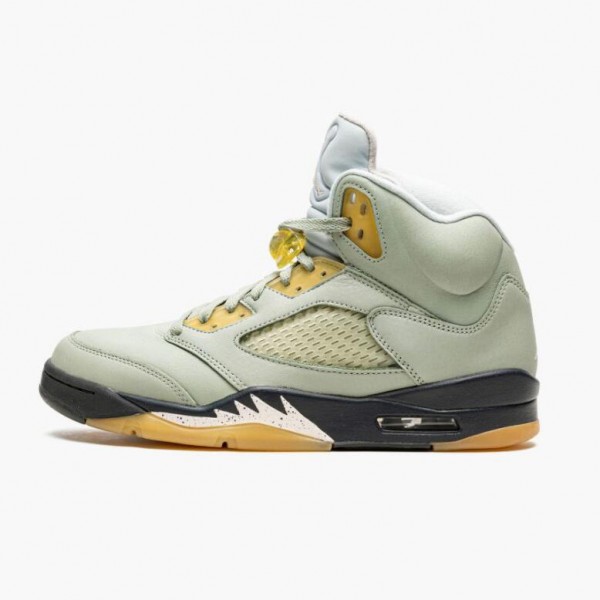 Damen/Herren Air Jordan 5 Jade Horizon Light Silber Anthracite Rosa Glaze DC7501-300 Turnschuhe