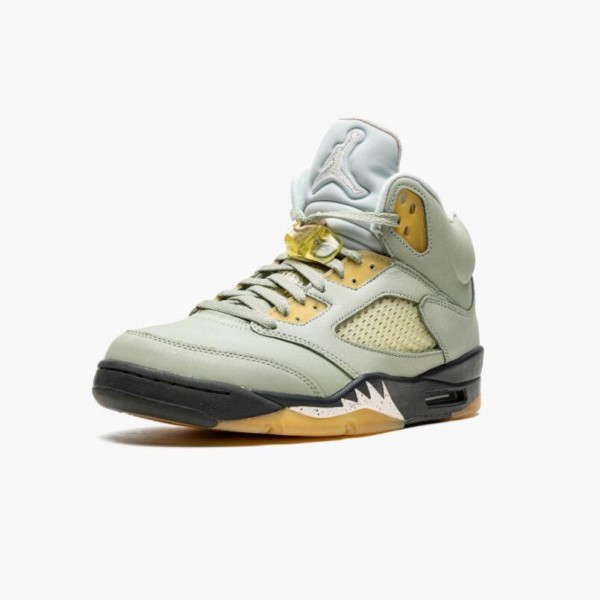 Damen/Herren Air Jordan 5 Jade Horizon Light Silber Anthracite Rosa Glaze DC7501-300 Turnschuhe