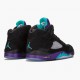 Damen/Herren Air Jordan 5 Retro Schwarz Grape 136027-007 Turnschuhe