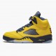 Damen/Herren Air Jordan 5 Retro Michigan 2019 AmarilloCollege Navy CQ9541-704 Turnschuhe