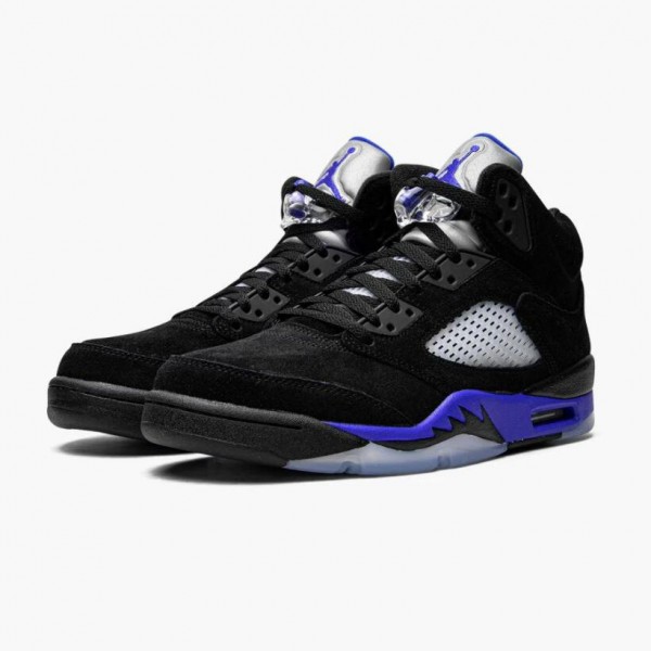 Damen/Herren Air Jordan 5 Retro Racer Blau With Schwarz Blau CT4838-004 Turnschuhe