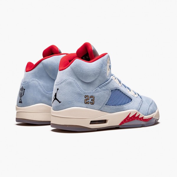 Damen/Herren Air Jordan 5 Retro Trophy Room Ice Blau CI1899-400 Turnschuhe