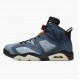 Damen/Herren Air Jordan 6 Retro Washed Denim 384664-060 Turnschuhe