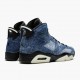 Damen/Herren Air Jordan 6 Retro Washed Denim 384664-060 Turnschuhe