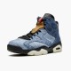 Damen/Herren Air Jordan 6 Retro Washed Denim 384664-060 Turnschuhe