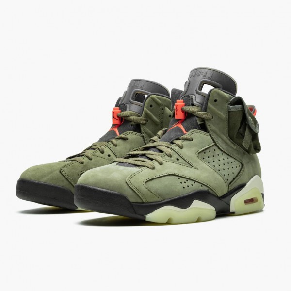 Damen/Herren Travis Scott x Air Jordan 6 Retro Olive CN1084-200 Turnschuhe