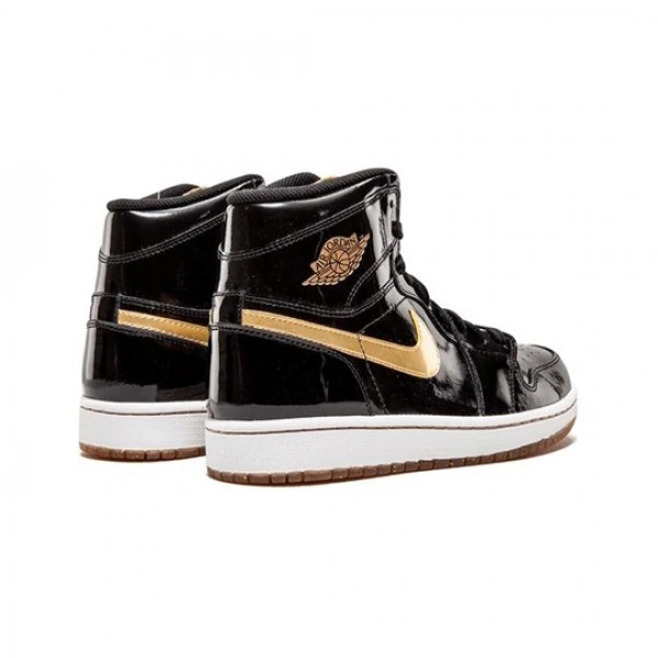 Nike Air Jordan 1 Retro High "Black Metallic Gold" 2013 Herren AJ1 Sneakers 555088-019