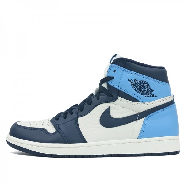 Nike Air Jordan 1 Retro High "Obsidian UNC" Damen/Herren AJ1 Sneakers 555088-140