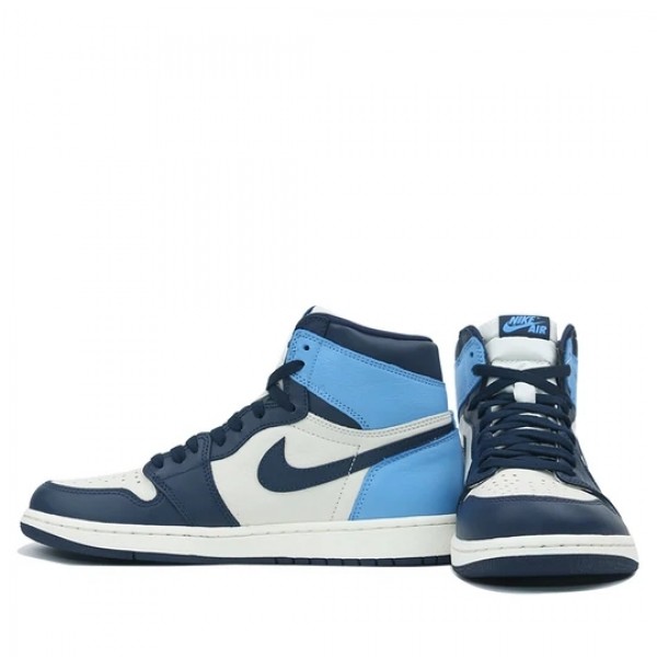 Nike Air Jordan 1 Retro High "Obsidian UNC" Damen/Herren AJ1 Sneakers 555088-140