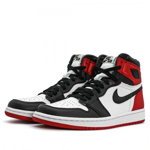 Nike Air Jordan 1 Retro High "Satin Black Toe" Herren/Damen AJ1 Sneakers CD0461-016