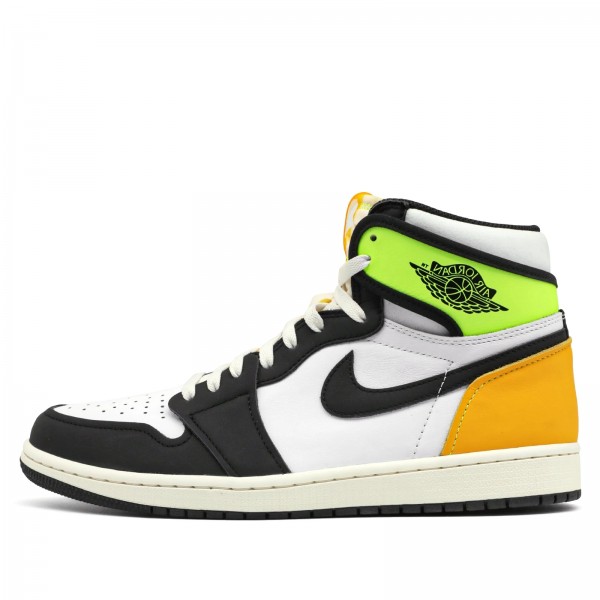 Nike Air Jordan 1 Retro High "White Black Volt University Gold" Damen/Herren AJ1 Sneakers 555088-118