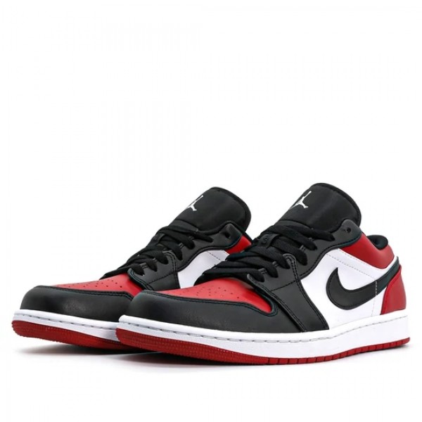 Nike Air Jordan 1 Low "Bred Toe" Herren/Damen AJ1 Sneakers 553558-612