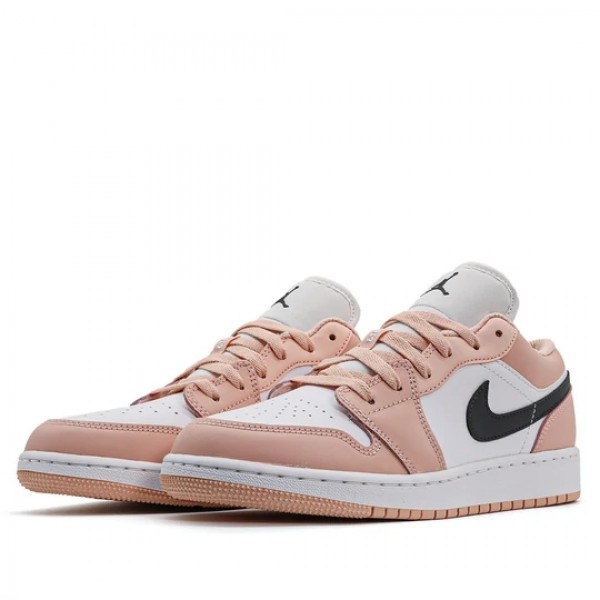 Nike Air Jordan 1 Low "Light Arctic Orange Pink" GS AJ1 Sneakers 553560-800