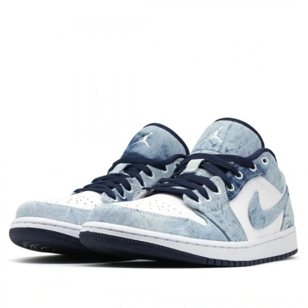 Nike Air Jordan 1 Low "Washed Denim" Herren/Damen AJ1 Sneakers CZ8455-100