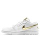 Nike Air Jordan 1 Low "White Metallic Gold" Herren/Damen AJ1 Sneakers CZ4776-100