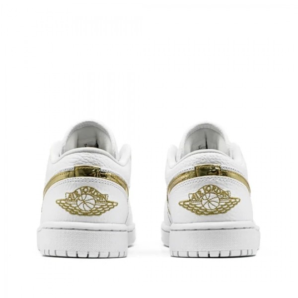 Nike Air Jordan 1 Low "White Metallic Gold" Herren/Damen AJ1 Sneakers CZ4776-100