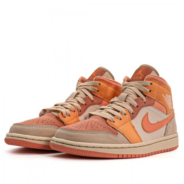 Nike Air Jordan 1 Mid "Apricot Orange" Herren/Damen AJ1 Sneakers DH4270-800