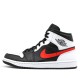 Nike Air Jordan 1 Mid "Black Chile Red White" Herren/Damen AJ1 Sneakers 554724-075