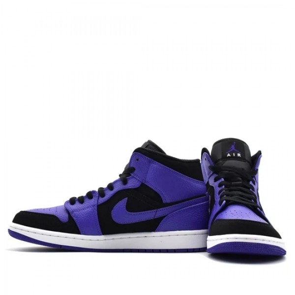 Nike Air Jordan 1 Mid "Black Dark Concord" Damen/Herren AJ1 Sneakers 554724-051