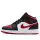 Nike Air Jordan 1 Mid "Bred Toe" Damen/Herren AJ1 Sneakers 554725-066